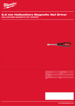 MILWAUKEE 5,5 mm HOLLOWCORE™ magnetický trubkový šroubovák 4932479885 A4 PDF