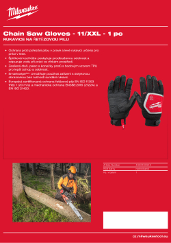 MILWAUKEE Rukavice na řetězovou pilu 11/XXL - 1 ks 4932493543 A4 PDF