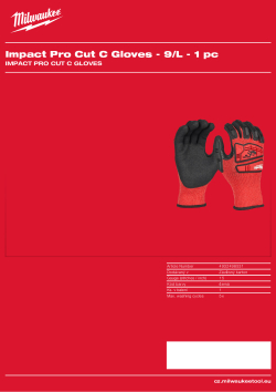 MILWAUKEE Rukavice Impact Pro tř. C 9/L 4932498531 A4 PDF