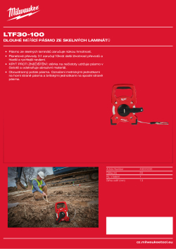 MILWAUKEE Dlouhé měřící pásmo ze skelného laminátu 30 m/ 100 ft 48225330 A4 PDF