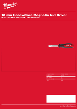MILWAUKEE 10 mm HOLLOWCORE™ magnetický trubkový šroubovák 4932479889 A4 PDF