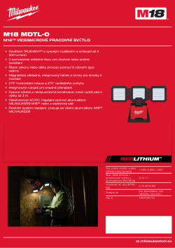 MILWAUKEE M18™ vícesměrové pracovní světlo 4933498149 A4 PDF