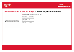 MILWAUKEE 15 cm/ 6˝ pilový řetěz ⅜ ˝ 1,1 mm 4932478427 A4 PDF