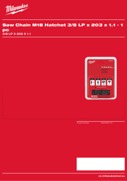 MILWAUKEE 20 cm/ 8˝ pilový řetěz ⅜ ˝ x 1,1 mm 4932480176 A4 PDF