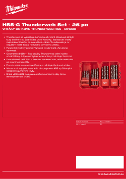 MILWAUKEE Thunderweb HSS-Ground set 25pc 4932493870 A4 PDF