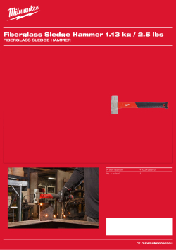 MILWAUKEE Kovářské kladivo s rukojetí ze skelných vláken 1,13kg / 2.5 lbs 4932498305 A4 PDF