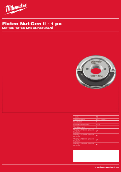MILWAUKEE Matice Fixtec M14 univerzální 4932498607 A4 PDF