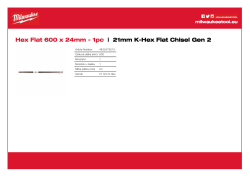 MILWAUKEE Plochý sekáč s upínací stopkou Hex 21 mm 4932479215 A4 PDF