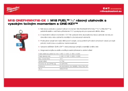 MILWAUKEE M18™ M18 FUEL™ 7/16″ rázový utahovák s vysokým točivým momentem s ONE-KEY™ 4933479152 A4 PDF