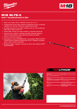 MILWAUKEE M18™ teleskopické nůžky 4933480865 A4 PDF