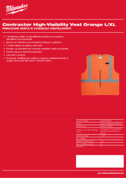 MILWAUKEE Pracovní vesta s vysokou viditelností oranžová L/XL 4932493999 A4 PDF