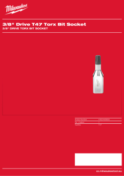 MILWAUKEE ⅜″ nástrčný klíč torx T47 4932480808 A4 PDF