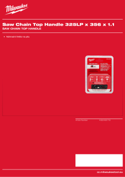 MILWAUKEE 35 cm / 14˝ pilový řetěz 0,325˝ x 1,1 mm 4932480178 A4 PDF