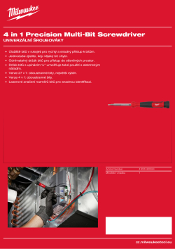 MILWAUKEE Přesný univerzální šroubovák 4 v 1 4932480584 A4 PDF