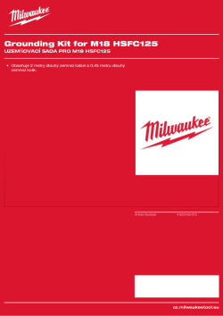 MILWAUKEE Uzemňovací sada pro M18 HSFC125 4932492425 A4 PDF