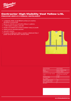 MILWAUKEE Pracovní vesta s vysokou viditelností žlutá L/XL 4932493995 A4 PDF