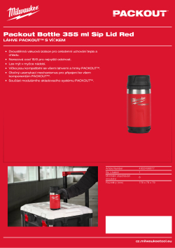 MILWAUKEE Láhve PACKOUT™ s víčkem 355 ml červená 4932498977 A4 PDF