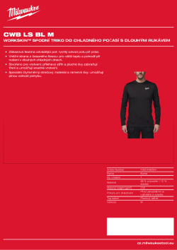 MILWAUKEE WORKSKIN™ spodní triko do chladného počasí s dlouhým rukávem černé 4932498284 A4 PDF