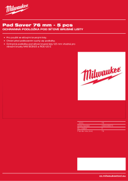 MILWAUKEE Pad Savers 4932499375 A4 PDF