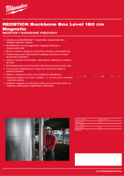 MILWAUKEE 180 cm magnetická vodováha 4932459071 A4 PDF