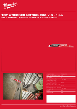 MILWAUKEE Multi Material: Wrecker with NITRUS carbide teeth 48005272 A4 PDF