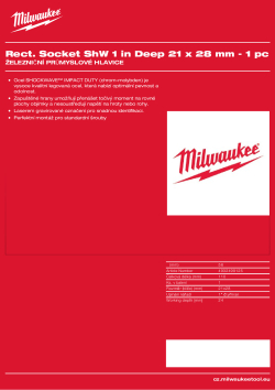 MILWAUKEE Železniční průmyslová prodloužená hlavice 1" 21x28mm -1 ks 4932499125 A4 PDF