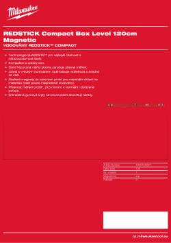 MILWAUKEE 120 cm magnetická vodováha 4932459087 A4 PDF