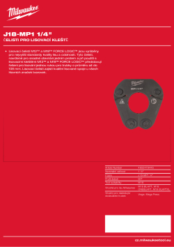 MILWAUKEE RJ18-MP1 ¼″ 4932479445 A4 PDF