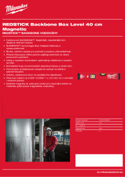 MILWAUKEE 40 cm magnetická vodováha 4932459061 A4 PDF