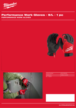 MILWAUKEE Performance Work Gloves 4932498498 A4 PDF