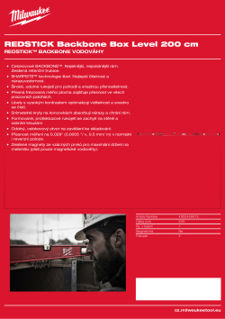 MILWAUKEE 200 cm nemagnetická vodováha 4932459072 A4 PDF