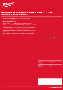 MILWAUKEE 100 cm nemagnetická vodováha 4932459084 A4 PDF