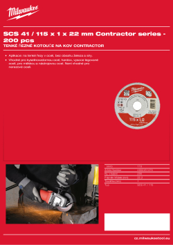 MILWAUKEE Prodejní balení (200 x SCS 41 / 115 kotouče) 4932451475 A4 PDF
