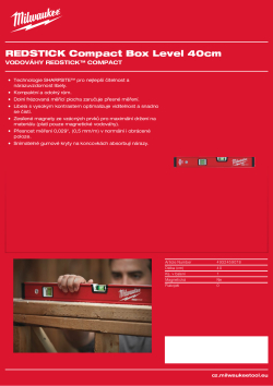 MILWAUKEE 40 cm nemagnetická vodováha 4932459078 A4 PDF