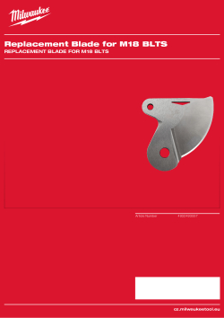 MILWAUKEE Náhradní nůž pro M18 BLTS 4932493557 A4 PDF