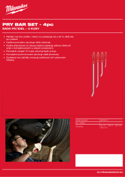 MILWAUKEE Sada páčidel – 4 kusy 48229214 A4 PDF