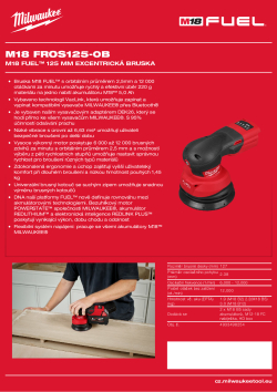 MILWAUKEE M18 FUEL™ 125 mm excentrická bruska 4933498253 A4 PDF