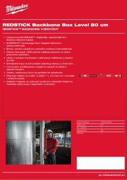 MILWAUKEE 80 cm nemagnetická vodováha 4932459064 A4 PDF