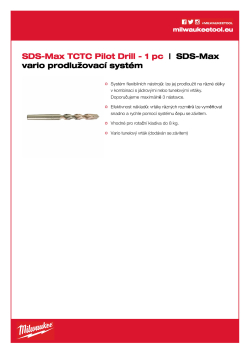 MILWAUKEE Středící vrták 4932245967 A4 PDF