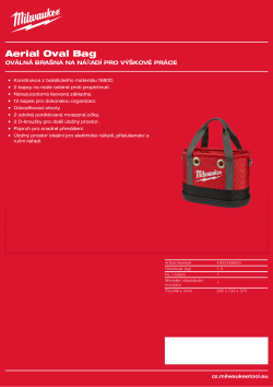 MILWAUKEE Oválná brašna na nářadí pro výškové práce 4932498654 A4 PDF