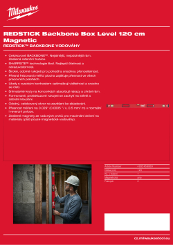 MILWAUKEE 120 cm magnetická vodováha 4932459069 A4 PDF
