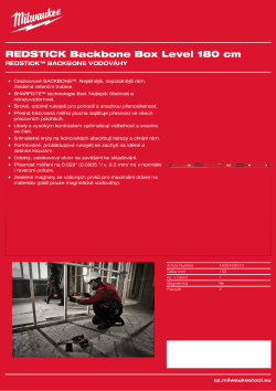 MILWAUKEE 180 cm nemagnetická vodováha 4932459070 A4 PDF