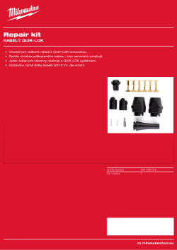 MILWAUKEE Sada na opravu kabelů QUIK-LOK™ 4931380758 A4 PDF