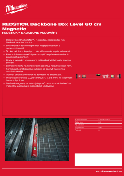 MILWAUKEE 60 cm magnetická vodováha 4932459063 A4 PDF
