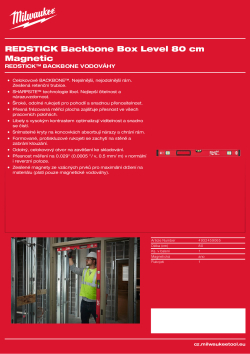 MILWAUKEE 80 cm magnetická vodováha 4932459065 A4 PDF
