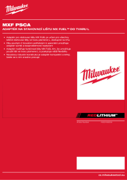 MILWAUKEE Adaptér na stahovací lištu MX FUEL™ do tvaru L 4932499258 A4 PDF