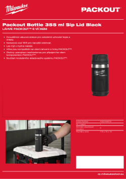 MILWAUKEE Láhve PACKOUT™ s víčkem 355 ml černá 4932498978 A4 PDF