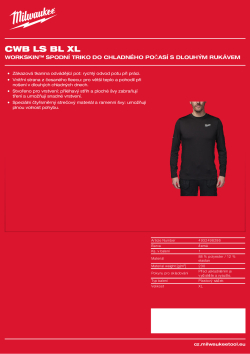 MILWAUKEE WORKSKIN™ spodní triko do chladného počasí s dlouhým rukávem černé 4932498286 A4 PDF