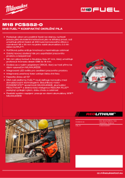 MILWAUKEE M18 FUEL™ kompaktní okružní pila 4933493587 A4 PDF