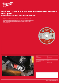 MILWAUKEE Prodejní balení (200 x SCS 41 / 125 kotouče) 4932451478 A4 PDF